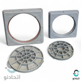 دریچه بازدید (منهول) پلیمری ۳۵ سانتی رنگ طوسی روشن