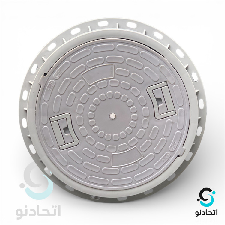 دریچه بازدید (منهول) پلیمری ۵۰ سانتی رنگ طوسی روشن