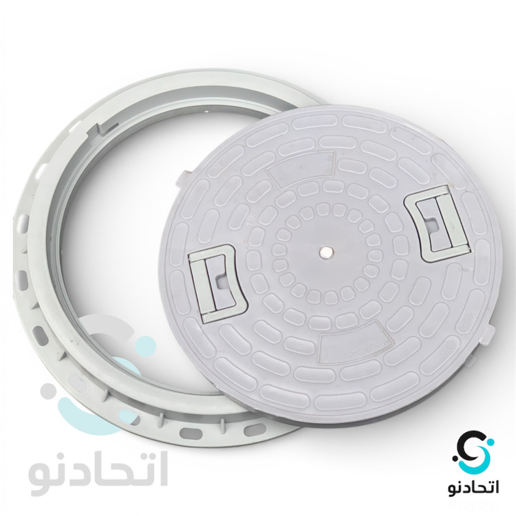 دریچه بازدید (منهول) پلیمری ۵۰ سانتی رنگ طوسی روشن
