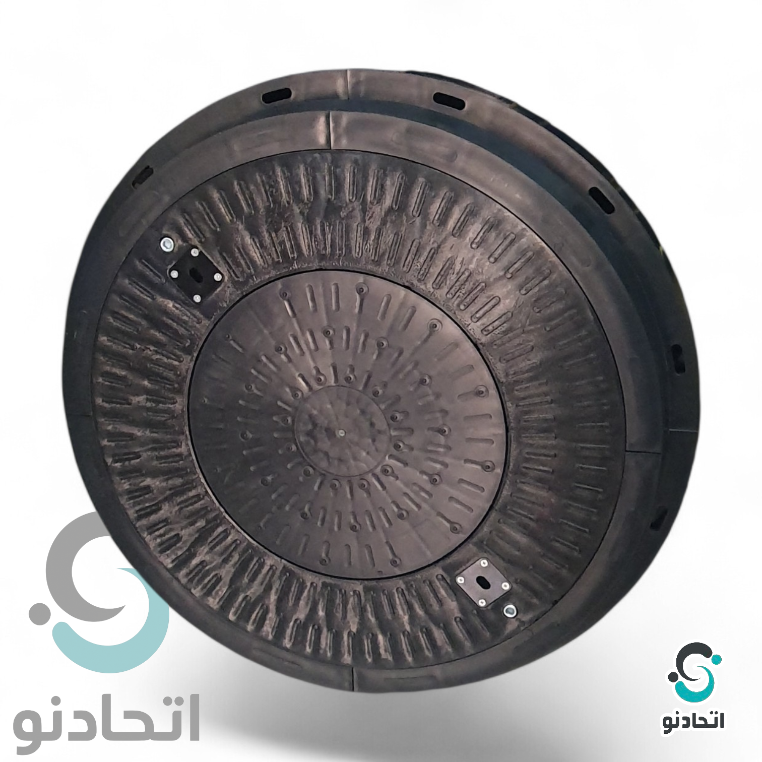 دریچه منهول چاه پلیمری درب 80 سانت  طوقه  1 متری c250 (دریچه  بازدید 1 متری با تحمل وزن 25 تن) (درب چاه ۱ متری)