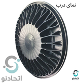 دریچه منهول چاه پلیمری درب 80 سانت طوقه 1 متری c250 (دریچه بازدید 1 متری با تحمل وزن 25 تن) (درب چاه ۱ متری)