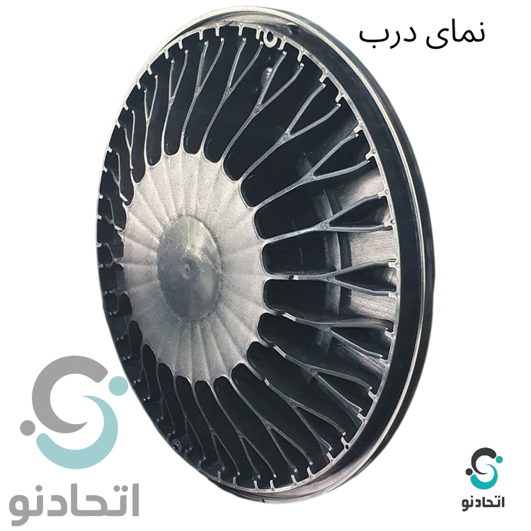 دریچه منهول چاه پلیمری درب 80 سانت طوقه 1 متری c250 (دریچه بازدید 1 متری با تحمل وزن 25 تن) (درب چاه ۱ متری)