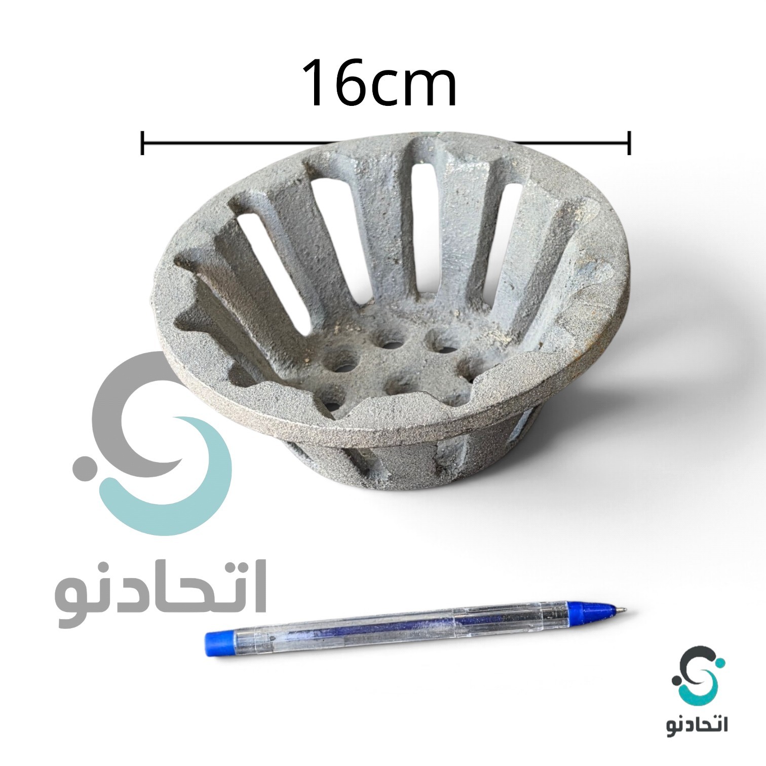 پنجره کوزه ای چدنی پارس متالی سنگین  (توری چدنی) (توری آشغالگیر) (توری کفخواب چدنی دهنه ۱۶ سانت